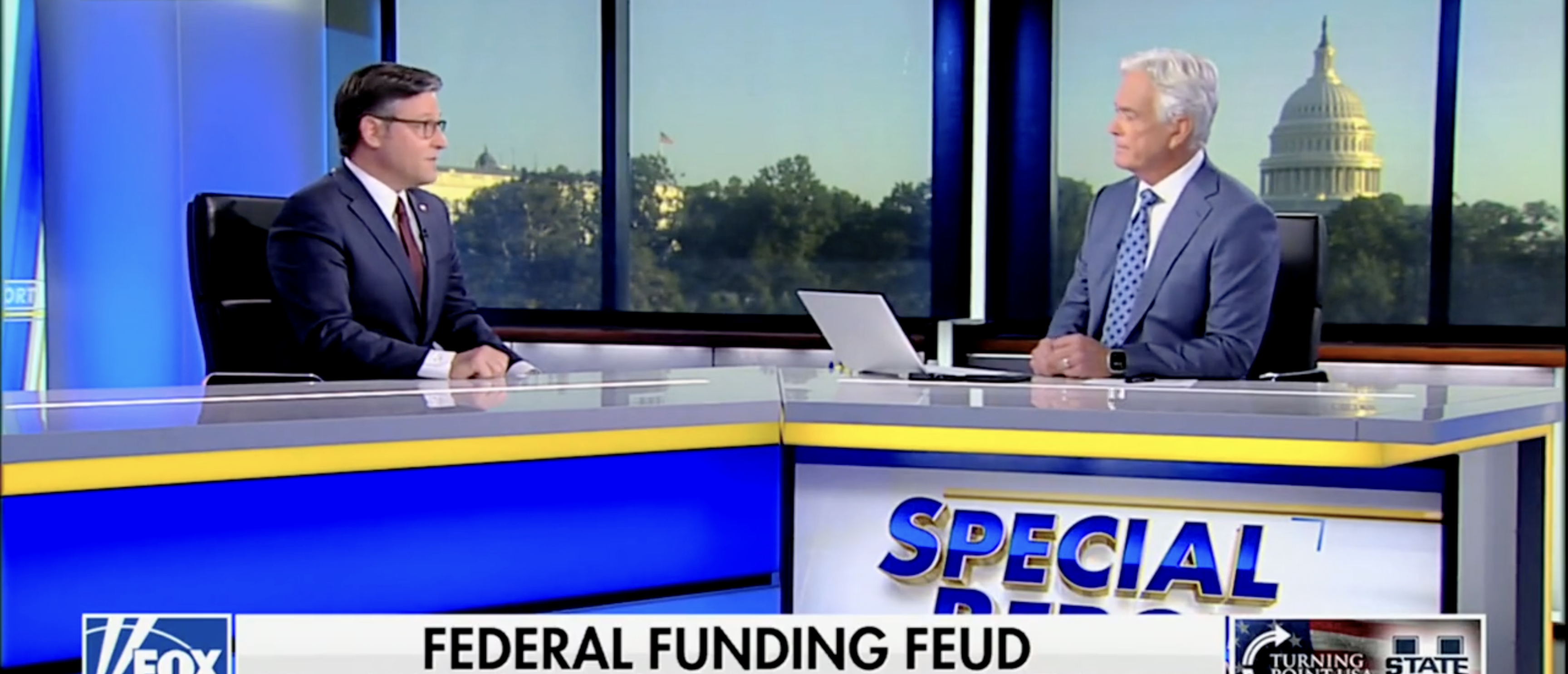 Mike Johnson, Fox News Host Jostle Over Whether Democrats Would Fund Healthcare For Illegals